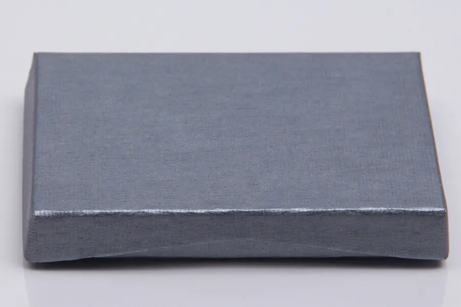 4-5/8L x 3-3/8W x 5/8H, Flip-Boxes Gift Card Boxes - Plastic Insert, Slate Rib