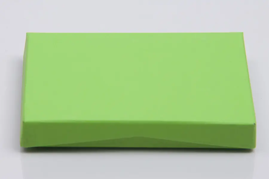 4-5/8L x 3-3/8W x 5/8H, Flip-Boxes Gift Card Boxes - Plastic Insert, Lime Matte