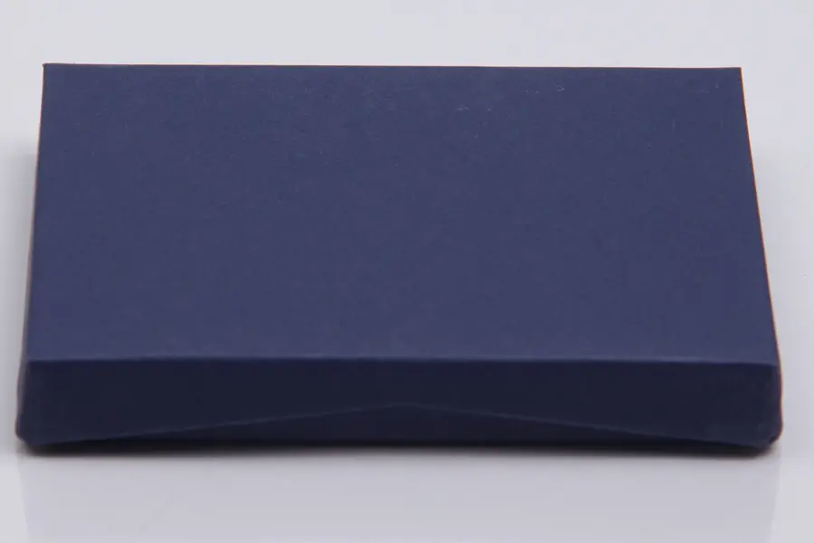 4-5/8L x 3-3/8W x 5/8H, Flip-Boxes Gift Card Boxes - Plastic Insert, Navy Matte
