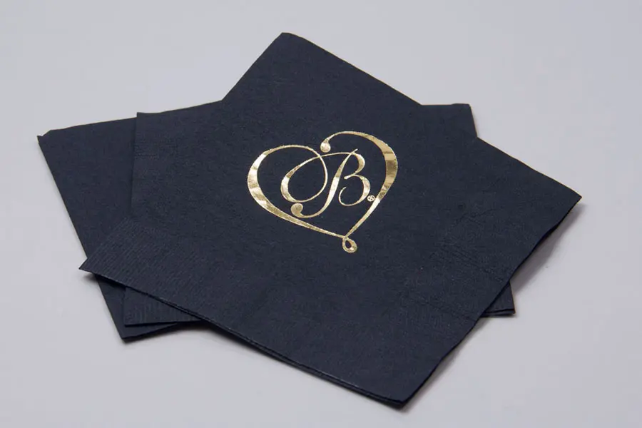 Custom Printed Napkins with Hot Stamp Foil - Brighton