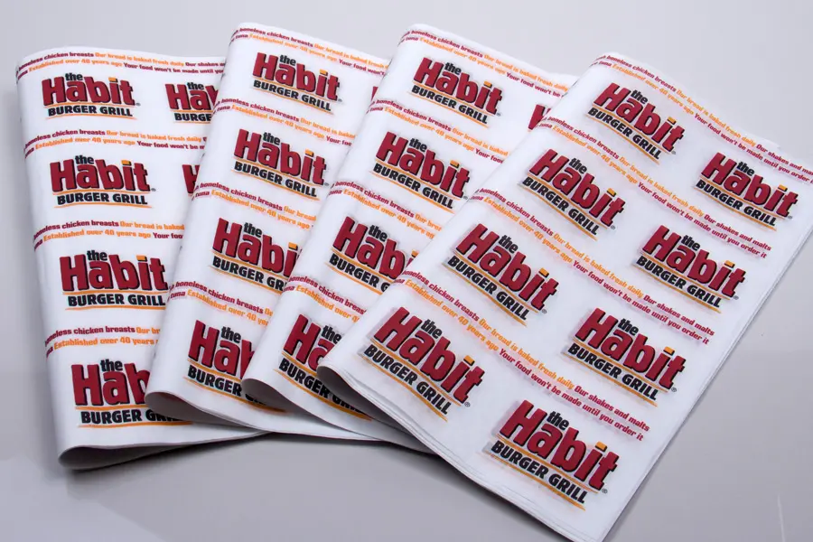 Custom Printed Food Wrap Tissue - Habit Restaurants