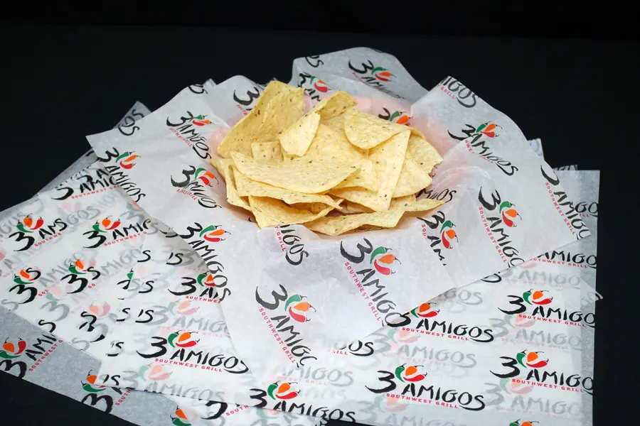 Custom Printed Food Wrap Tissue - 3 Amigos