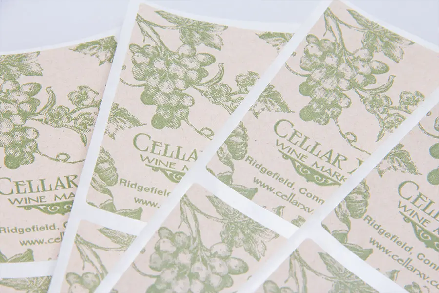 Custom Printed with Deboss Label - Cast Wines