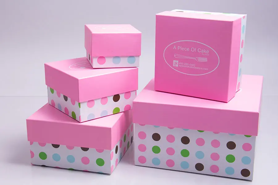 Custom 4 Ink Color Printed Cake Boxes - A Piece of Cake