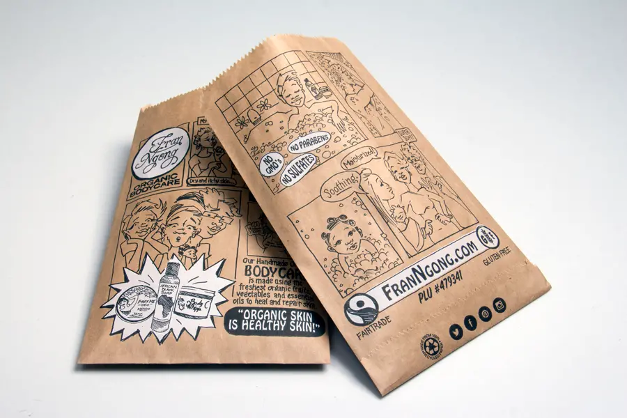 Custom Printed Printed Paper Merchandise Bags - Fran Ngong