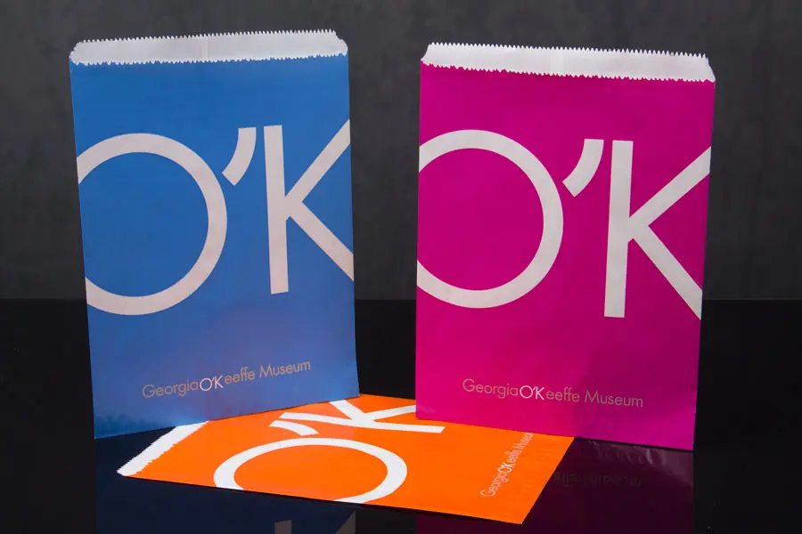 Custom Printed Printed Paper Merchandise Bags - Georgia O'Keeffe