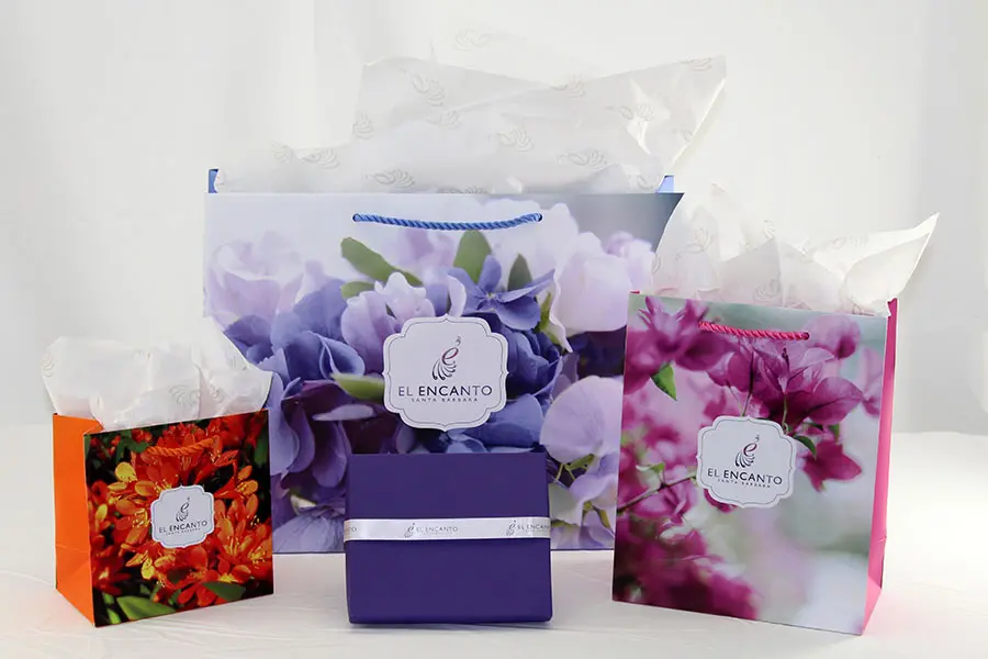 Custom Digitally Printed Paper Eurotote Bags - Encanto
