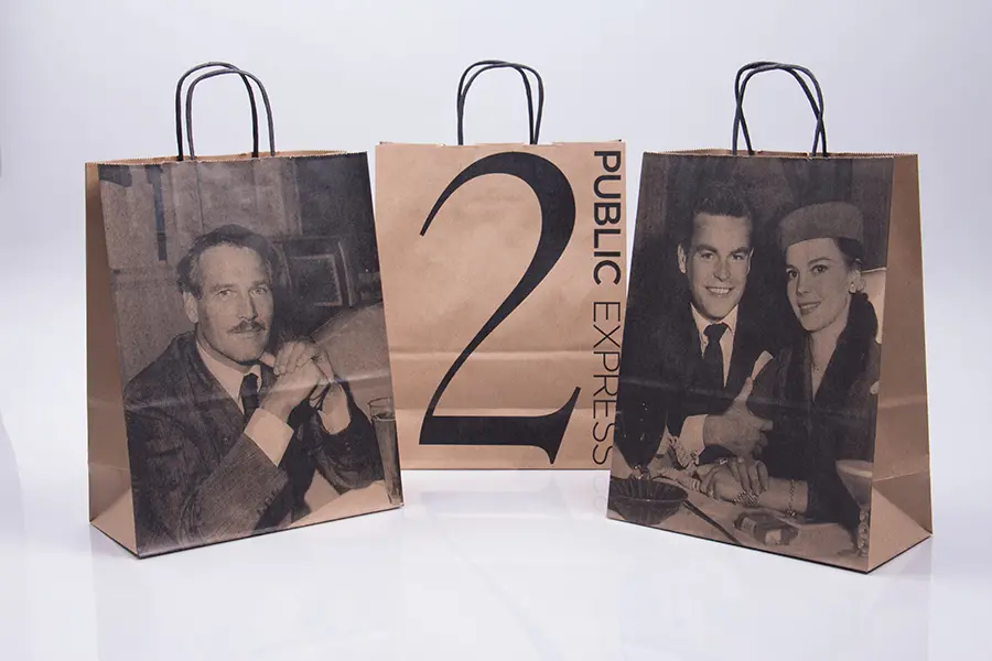 Custom printed paper shopping bags