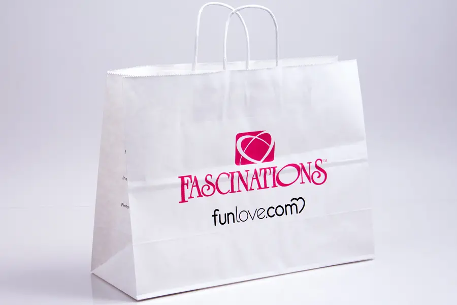 Custom printed paper shopping bag