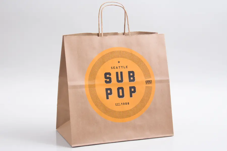 Custom printed paper shopping bag