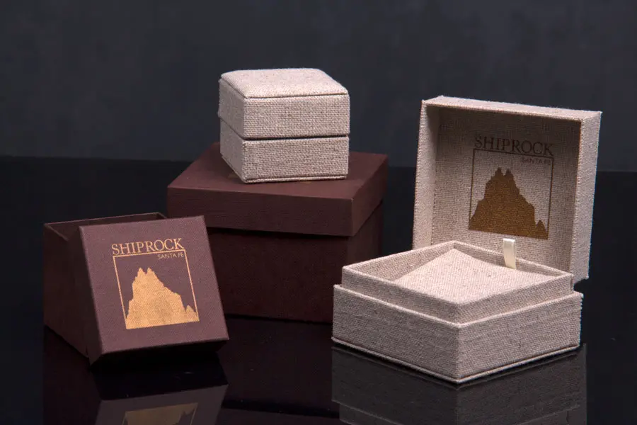 Custom Luxury Hot Stamp Jewelry Boxes with Matching Packer Boxes - Shiprock