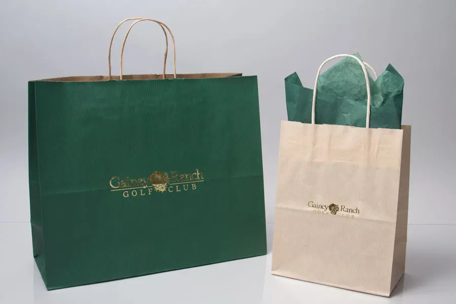 Custom Hot Stamped Paper Shopping Bag - Gainey Ranch