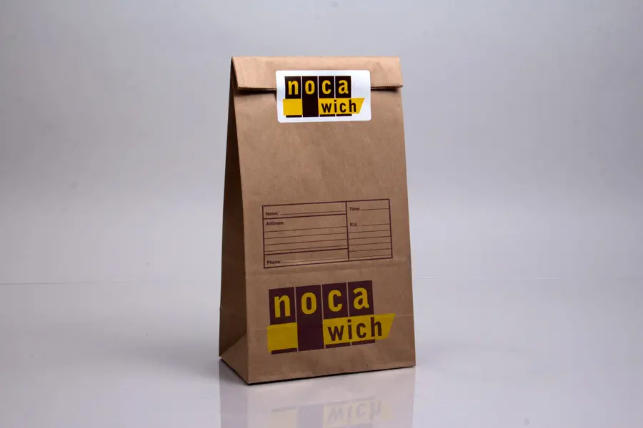 Custom Printed Printed Paper SOS Bags and matching label - Noca