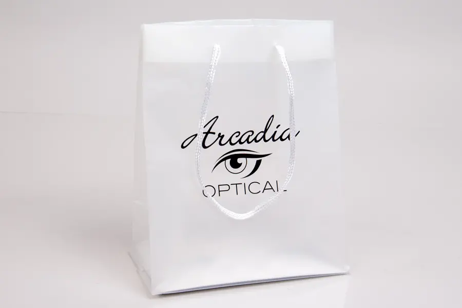 Custom frosted plastic shopping bag