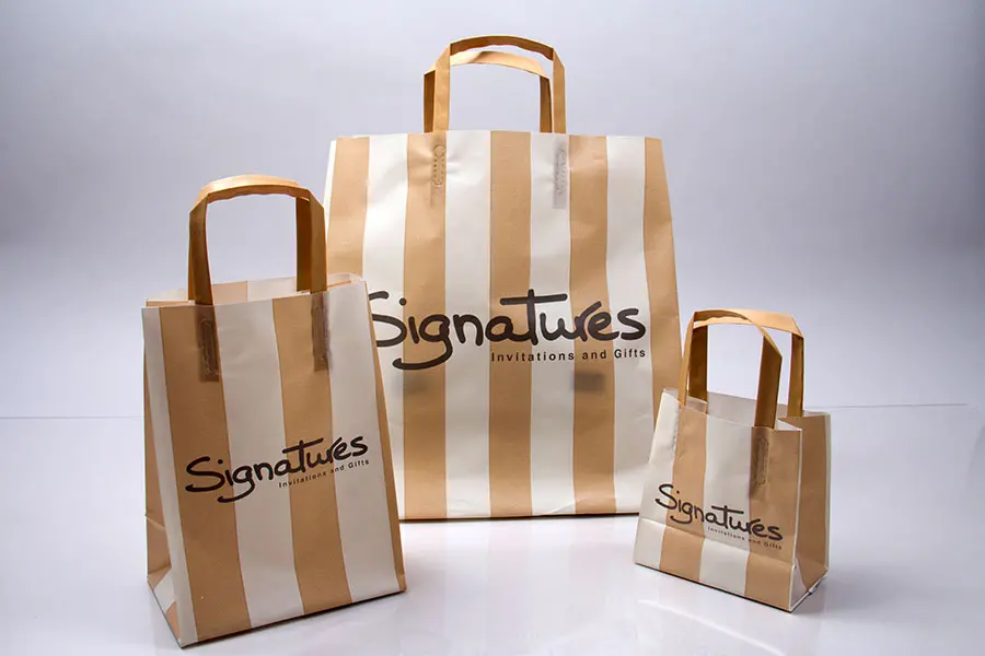 Custom printed plastic shopping bags