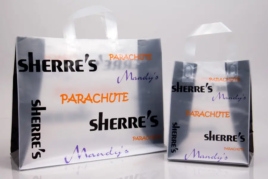Custom Printed Clear Frosted Plastic Shopping Bag - Sherres