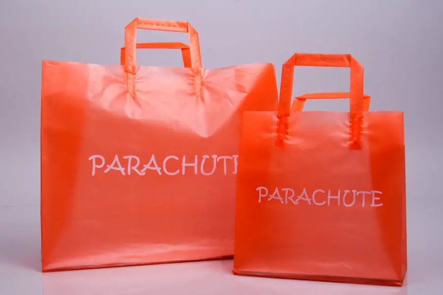 Custom Printed Hot Stamped Plastic Shopping Bag - Parachute