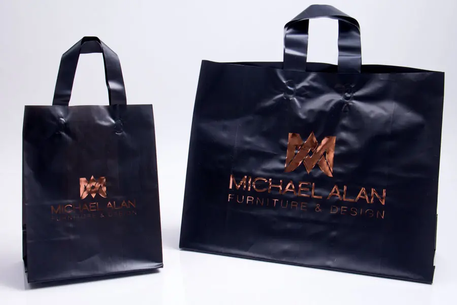 Custom printed plastic shopping bags