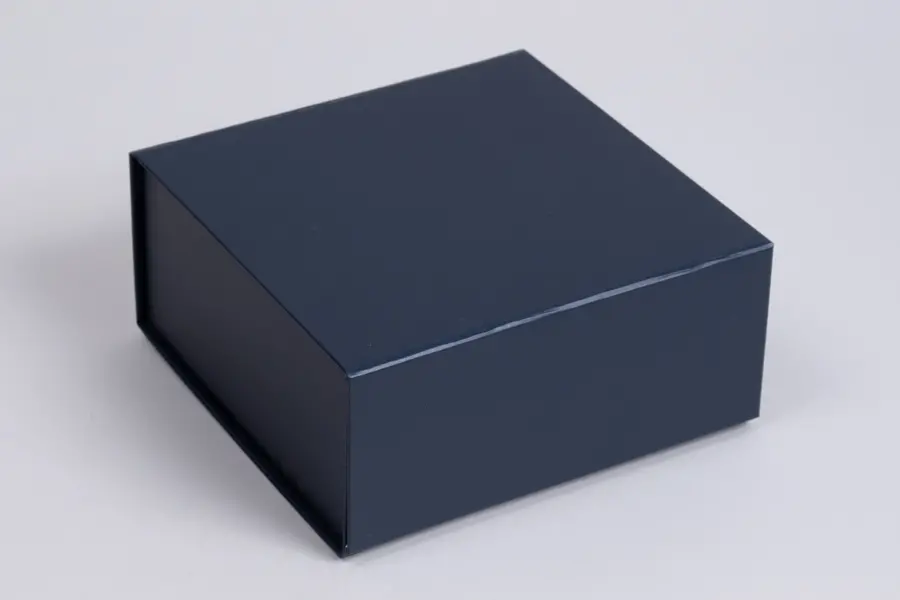 6L x 6W x 2-3/4H, Scratch Resistant Matte Finish Magnetic Boxes, Matte Navy