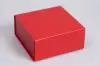 6L x 6W x 2-3/4H, Scratch Resistant Matte Finish Magnetic Boxes, Matte Red