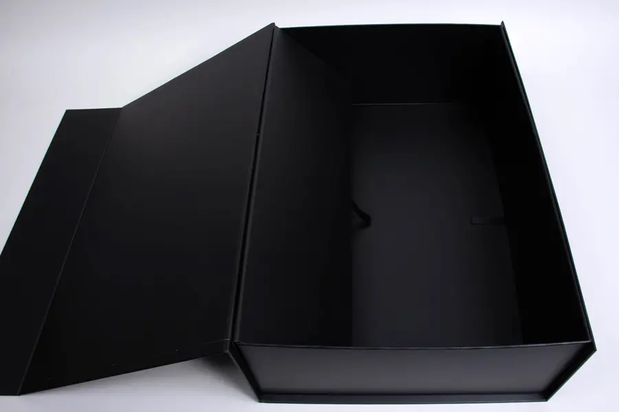 18L x 12W x 5-3/4H, Vogue Series 7 Panel Matte Magnetic Boxes, Black Matte