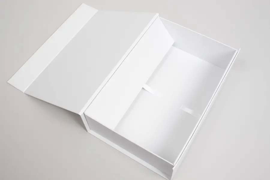 10L x 6-3/4W x 2-7/8H, Vogue Series 7 Panel Matte Magnetic Boxes, Matte White