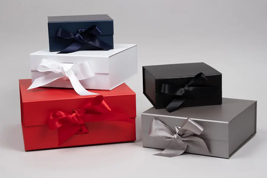 Scratch Resistant Matte Finish Ribbon Magnetic Boxes