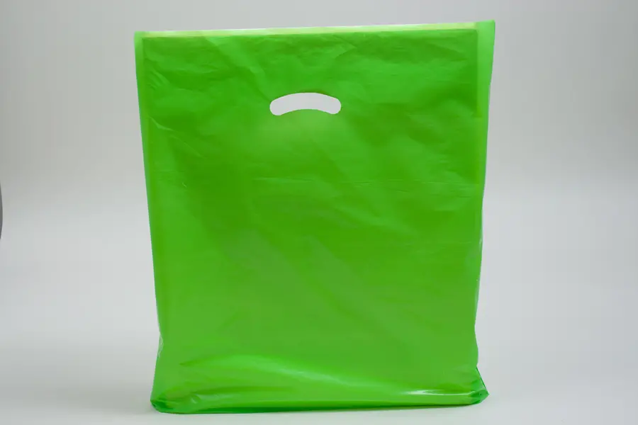 20W x 5D x 20H, Super Gloss Plastic Bags, Citrus Green