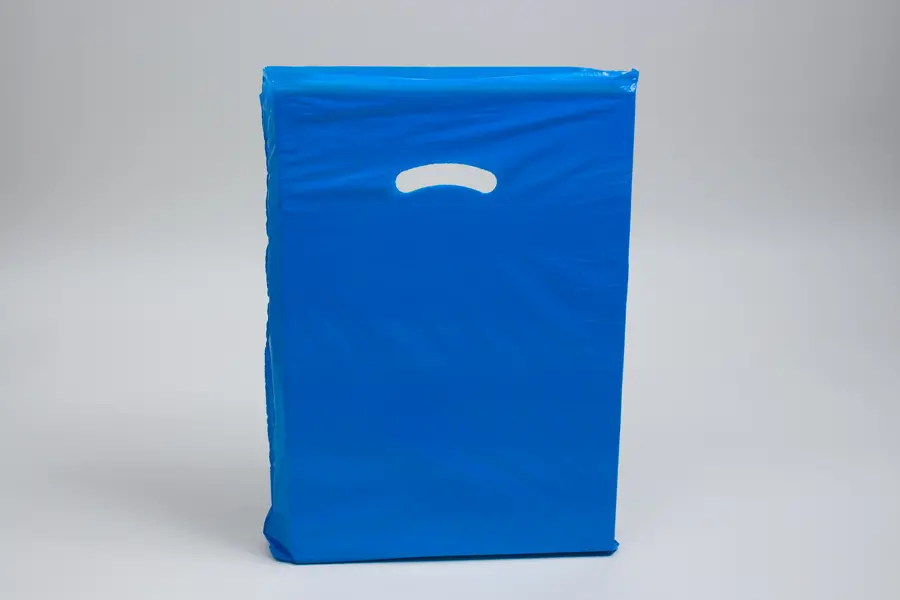15W x 4D x 18H, Super Gloss Plastic Bags, Dark Blue