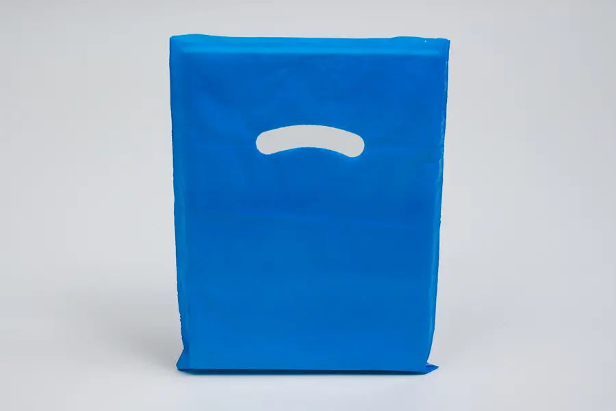 9W x 12H, Super Gloss Plastic Bags, Dark Blue