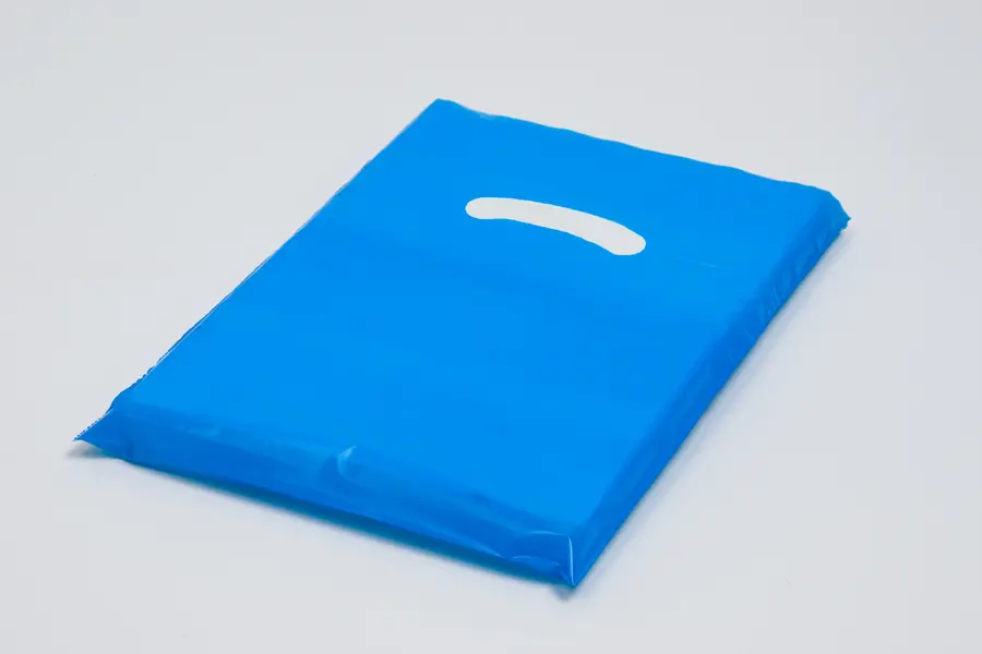 9W x 12H, Super Gloss Plastic Bags, Dark Blue