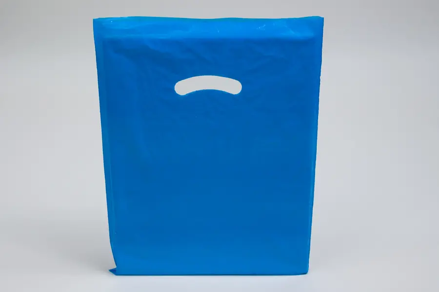 12W x 15H, Super Gloss Plastic Bags, Dark Blue