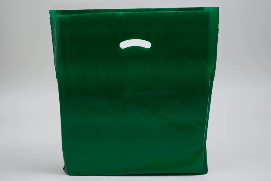 20W x 5D x 20H, Super Gloss Plastic Bags, Dark Green