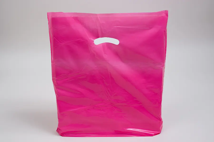20W x 5D x 20H, Super Gloss Plastic Bags, Magenta