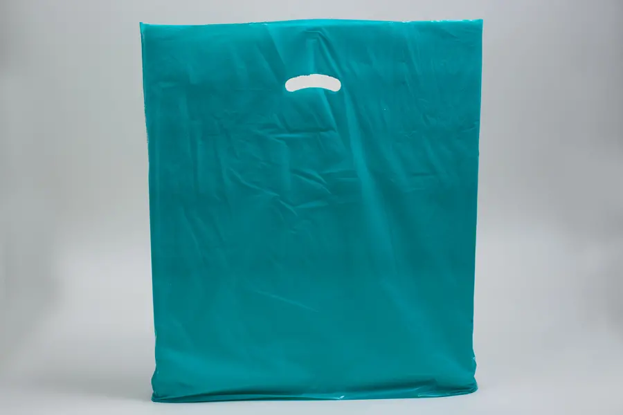 24W x 5D x 24H, Super Gloss Plastic Bags, Teal