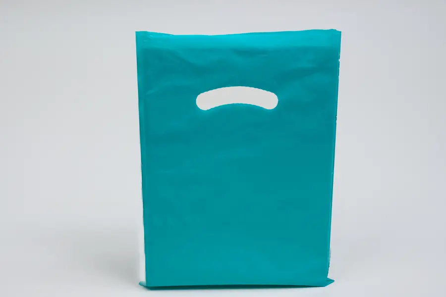 12W x 15H, Super Gloss Plastic Bags, Teal