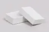 2-1/2L x 1-1/2W x 7/8H, 2-Piece Set-Up Jewelry Boxes w/Fiber Insert, Gloss White
