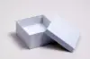 3-1/2L x 3-1/2W x 2H, 2-Piece Set-Up Jewelry Boxes w/Fiber Insert, Gloss White