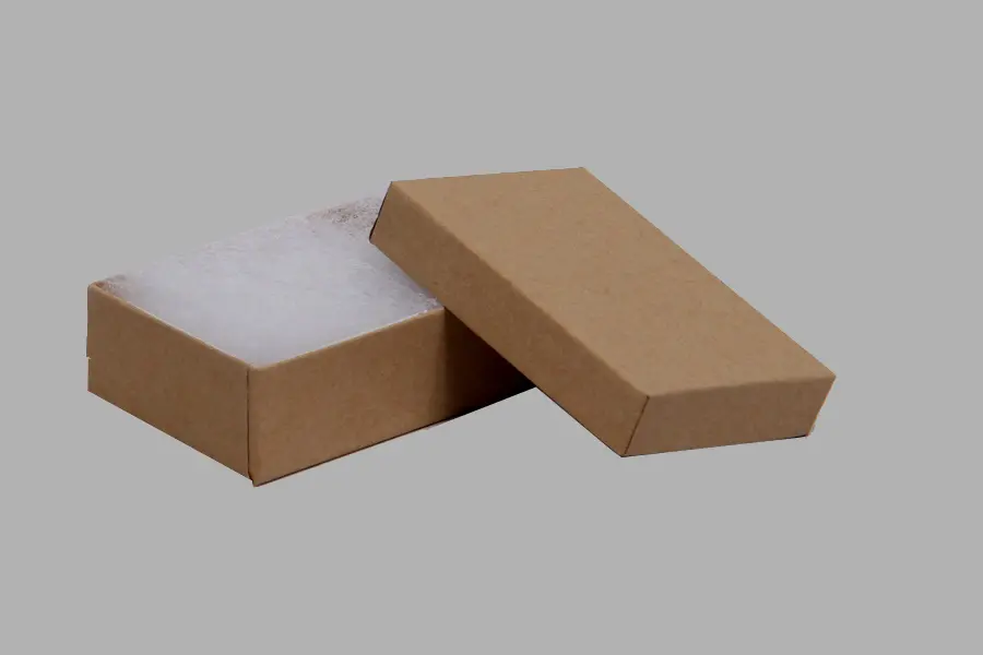 3L x 2-1/8W x 1H, 2-Piece Set-Up Jewelry Boxes w/Fiber Insert, Natural Kraft