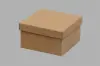 3-1/2L x 3-1/2W x 2H, 2-Piece Set-Up Jewelry Boxes w/Fiber Insert, Natural Kraft