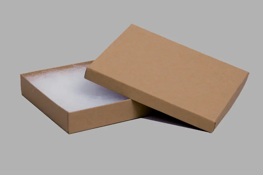 5L x 6W x 1H, 2-Piece Set-Up Jewelry Boxes w/Fiber Insert, Natural Kraft