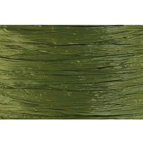 100 yds, Matte Raffia Ribbon, Olive