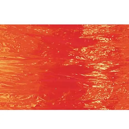 100 yds, Pearlized Raffia Ribbon, Tropical Orange