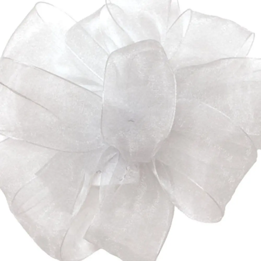 1-1/2W x 100 yds, Sheer Organza Ribbon, White