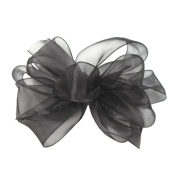 1-1/2W x 100 yds, Sheer Organza Ribbon, Black