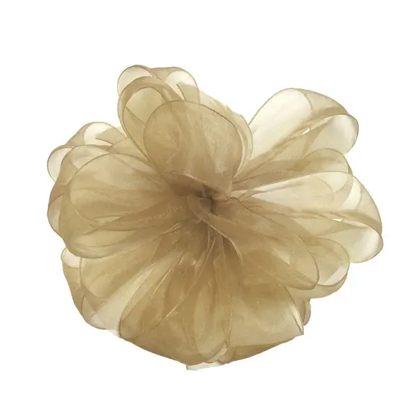 1-1/2W x 100 yds, Sheer Organza Ribbon, Champagne