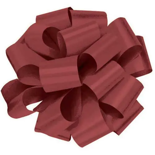 5-1/2W, Instant Pull Pom Bows, Burgundy