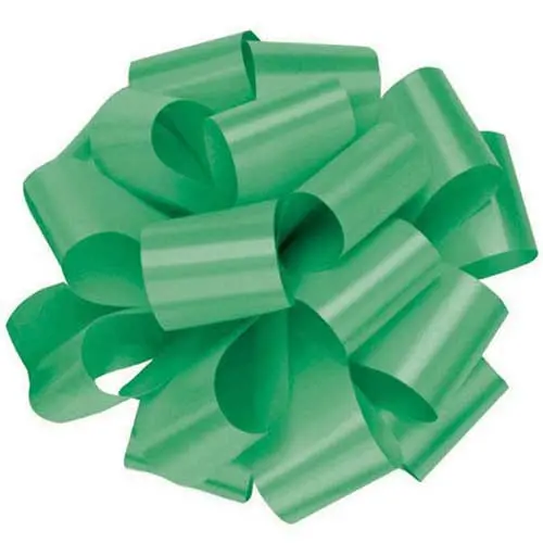 5-1/2W, Instant Pull Pom Bows, Emerald