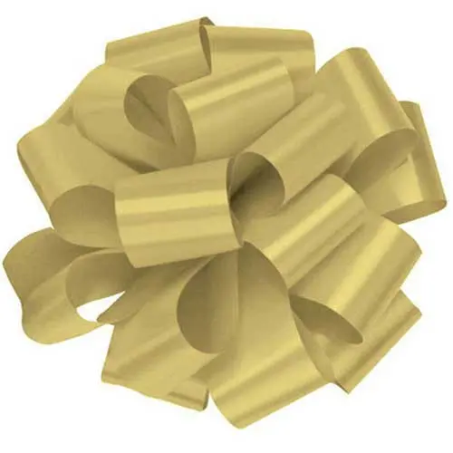 5W, Instant Pull Pom Bows, Metallic Gold