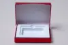 4-5/8L x 3-3/8W x 5/8H, Flip-Boxes Gift Card Boxes - Plastic Insert, Red Metallic Embossed